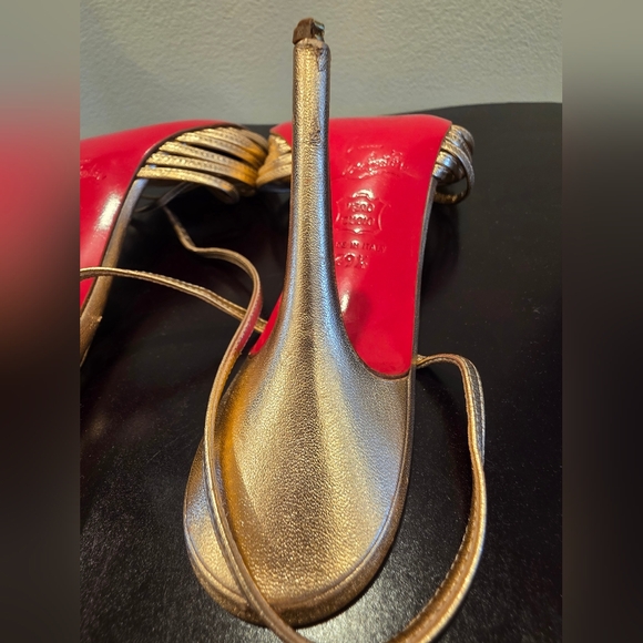 SALE Christian Louboutin Rose Gold Heels - Picture 13 of 16